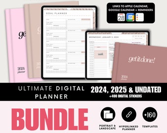 Ultimate Digital Planner 2024 2025 Undated Digital Planners Goodnotes Planner iPad Planner Daily Planner Weekly Planner Digital ADHD Planner