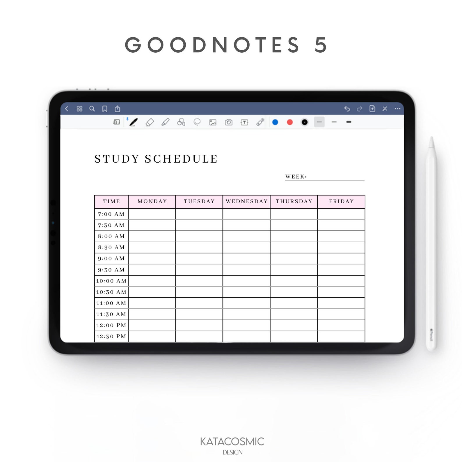 Minimalist Revision Timetable Printable Set, Hourly Agenda, Weekly ...