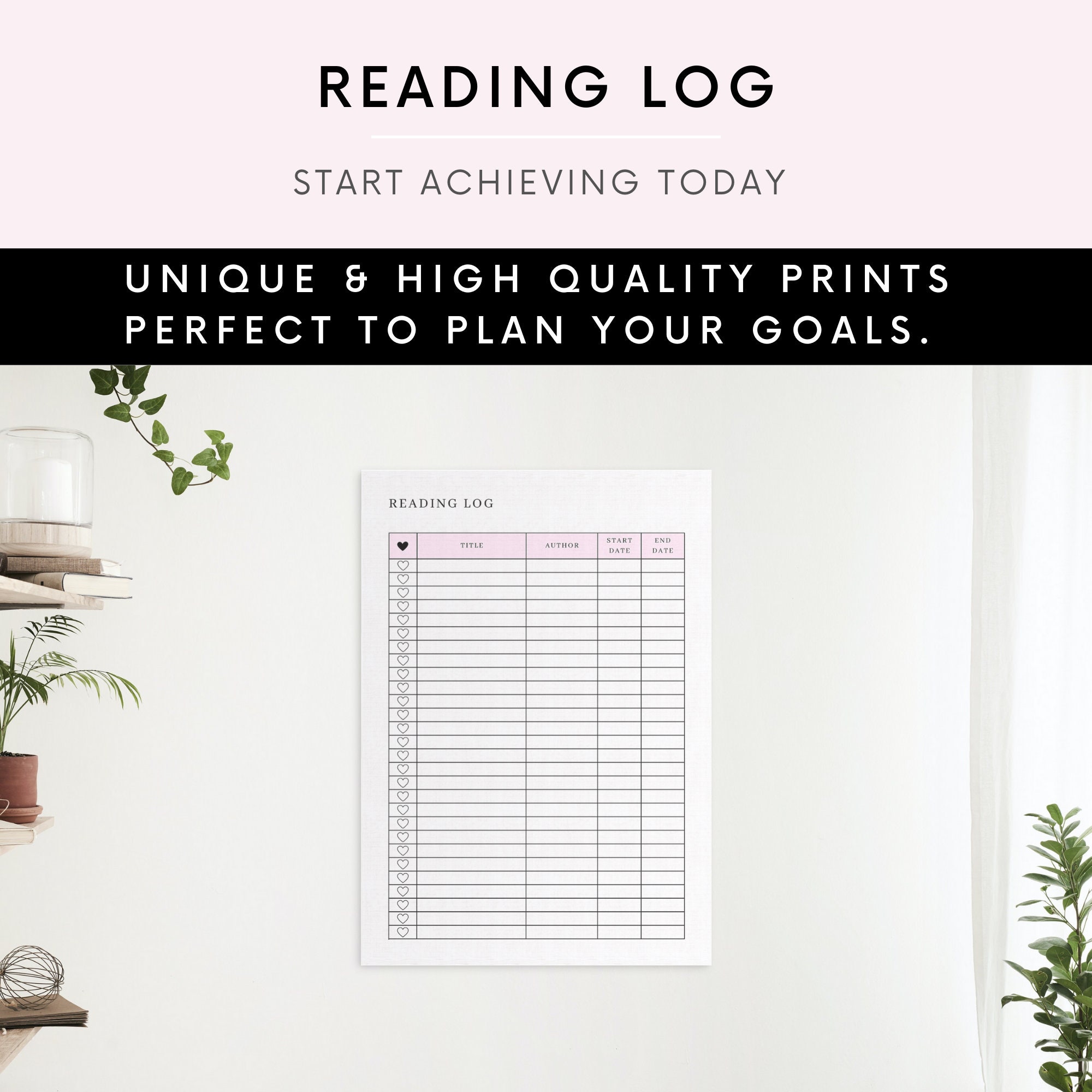Book Tracker Printable, Bookshelf Reading Log, Books I've Read, Yearly ...