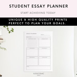Simple Essay Planner Printable Set, Student Essay Writing Template ...