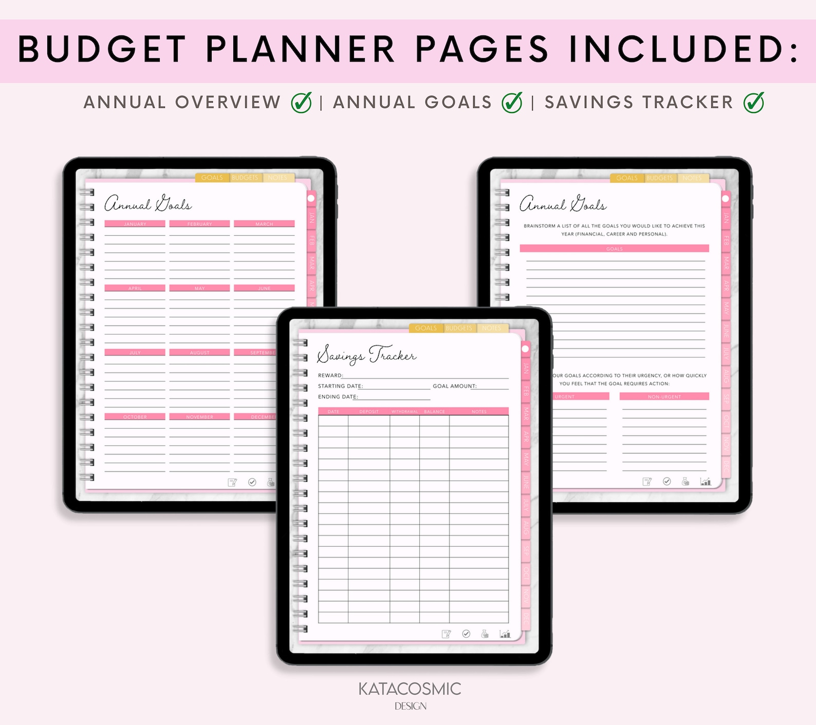 Digital Budget Planner Digital Planner Goodnotes Digital Etsy