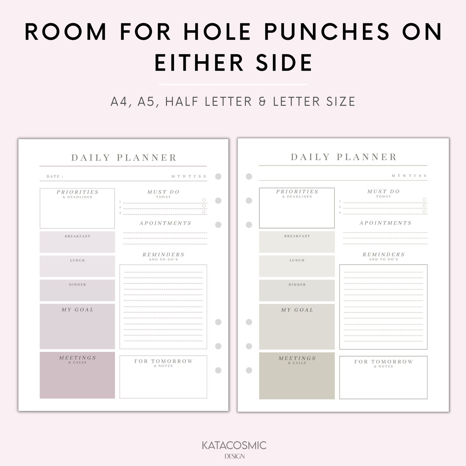 EDITABLE DAILY PLANNER | to Do List | Printable Productivity Day ...