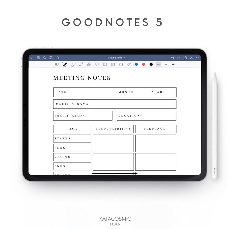 Meeting Notes Template, Meeting Notes, Meeting Notes Tracker, Notes ...