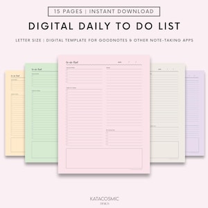 Digital To Do List Goodnotes Template Notability, Dark Mode To Do List, Cute To Do Template, Simple Task List Template, Digital Planner