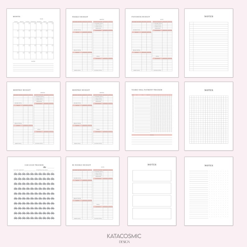 Printable Budget Planner Bundle - Budget Planner Kit - Weekly Budget ...