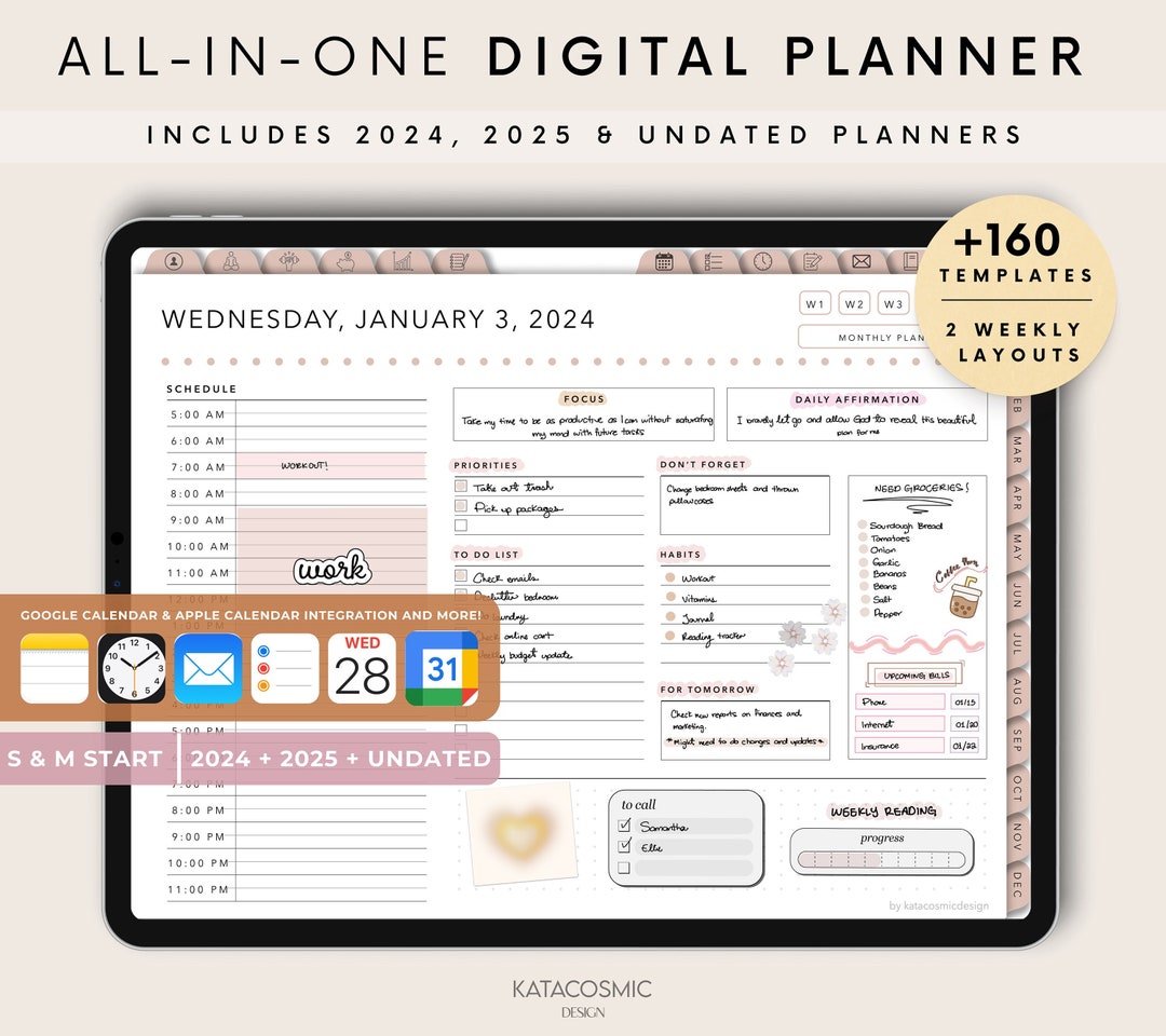 Ultimate Digital Planner 2024 2025 Undated Digital Planners Goodnotes ...