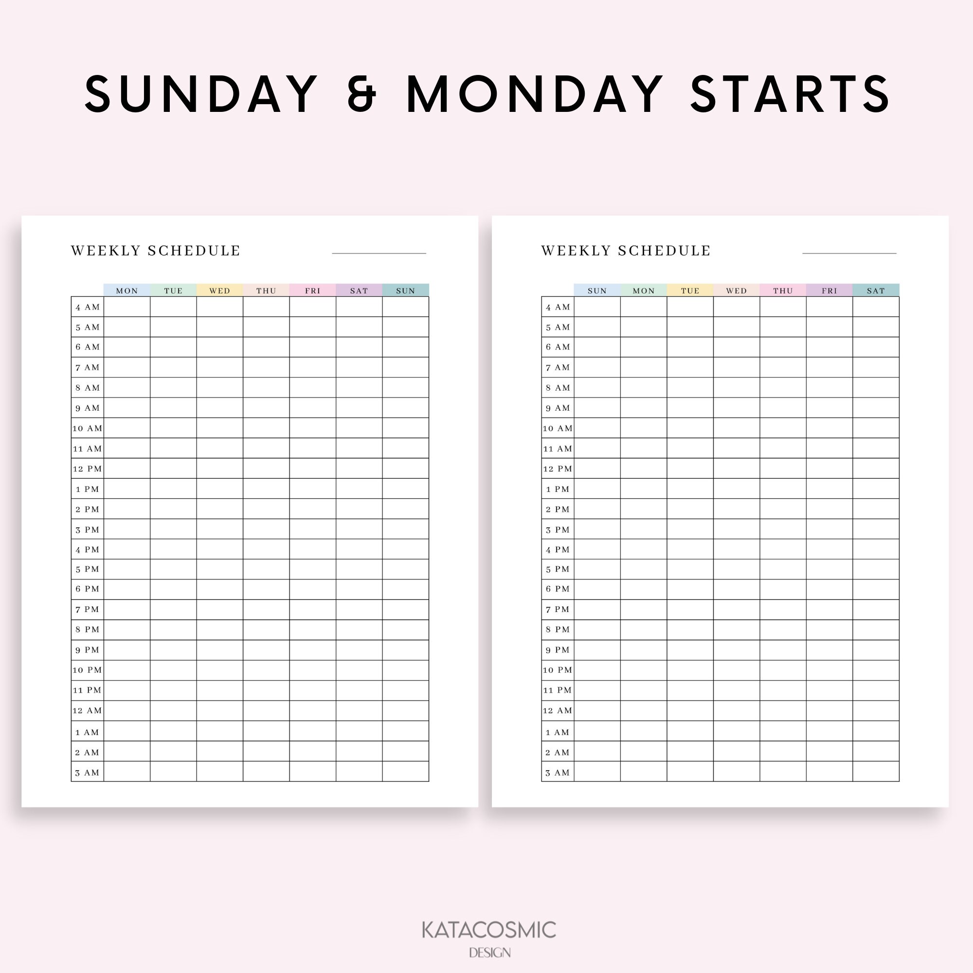 Timely Schedule.pdf Weekly Schedule, Printable Weekly Timetable, Weekly Organizer, Blank ...