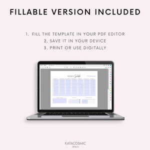 Peut inclure: Un ordinateur portable affichant un mod&egrave;le de planning hebdomadaire dans un &eacute;diteur PDF. Le mod&egrave;le est intitul&eacute; "Planning hebdomadaire" et a un fond bleu clair avec du texte gris. Le mod&egrave;le est divis&eacute; en jours de la semaine et dispose d'un espace pour les cr&eacute;neaux horaires et les notes. L'ordinateur portable est sur un fond blanc.
