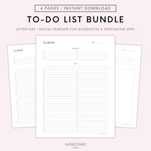 To do list printable to do list bundle to do list planner page productivity pages to do list template big happy planner daily schedule pdf
