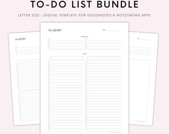To do list printable to do list bundle to do list planner page productivity pages to do list template big happy planner daily schedule pdf