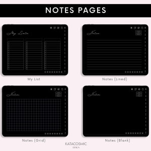 Undated Dark Mode Digital Planner for Goodnotes/notability, Hyperlinked ...