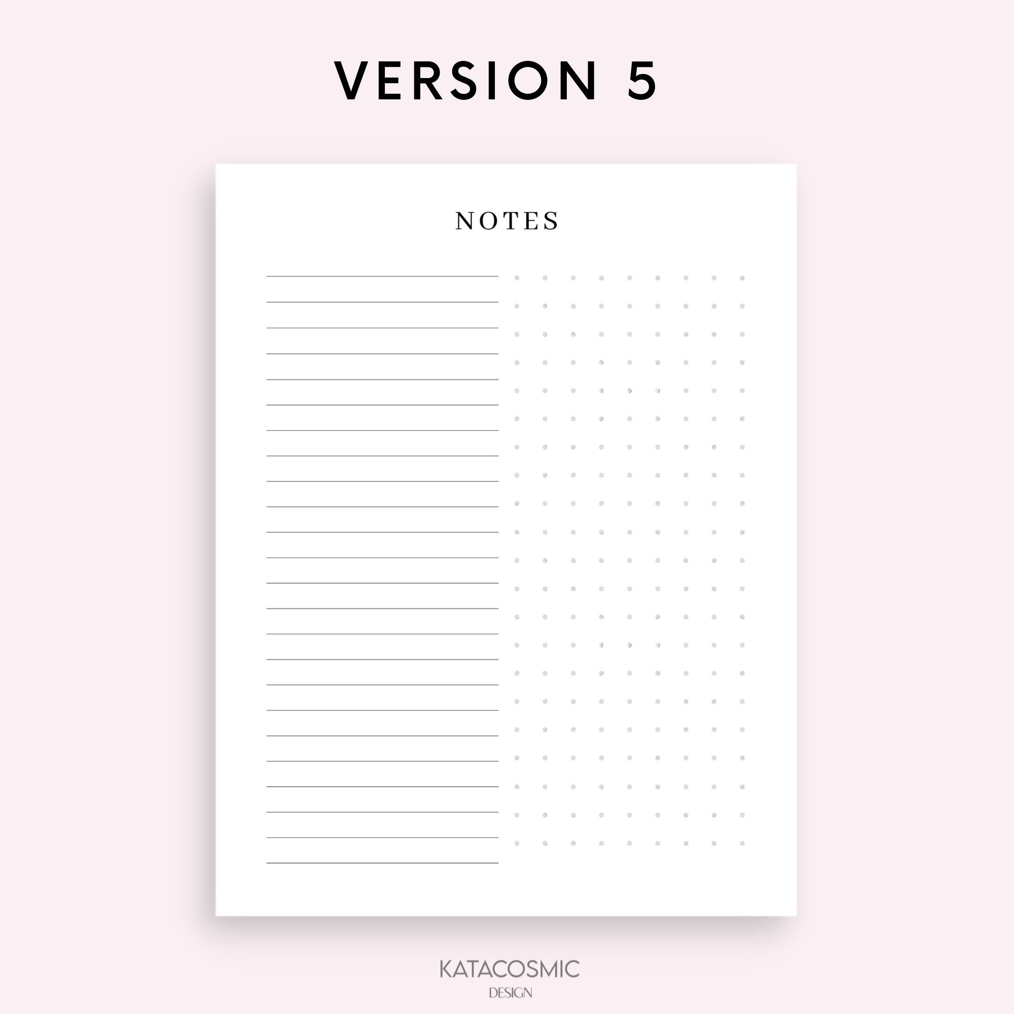 Notes Page Printable Lined Notes Template Note Taking - Etsy