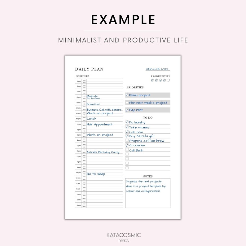 24 Hour Daily Planner Printable Hourly Planner Military Time - Etsy