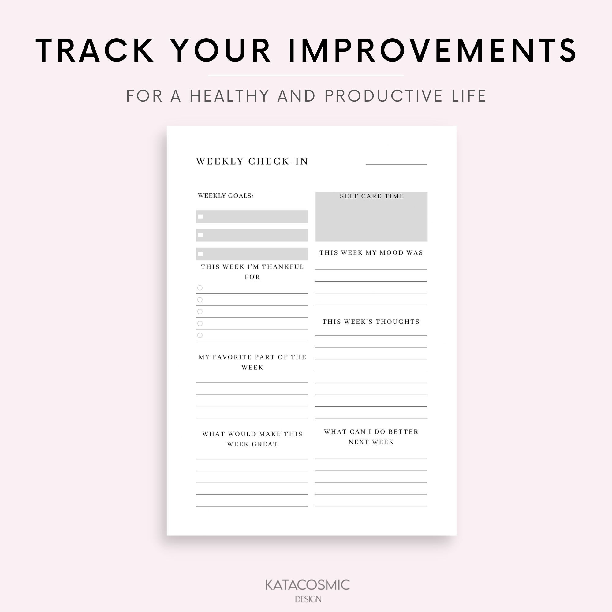 Free Weekley Review.pdf Digital Weekly Review, Weekly Reflection, Weekly Evaluation, Weekly ...