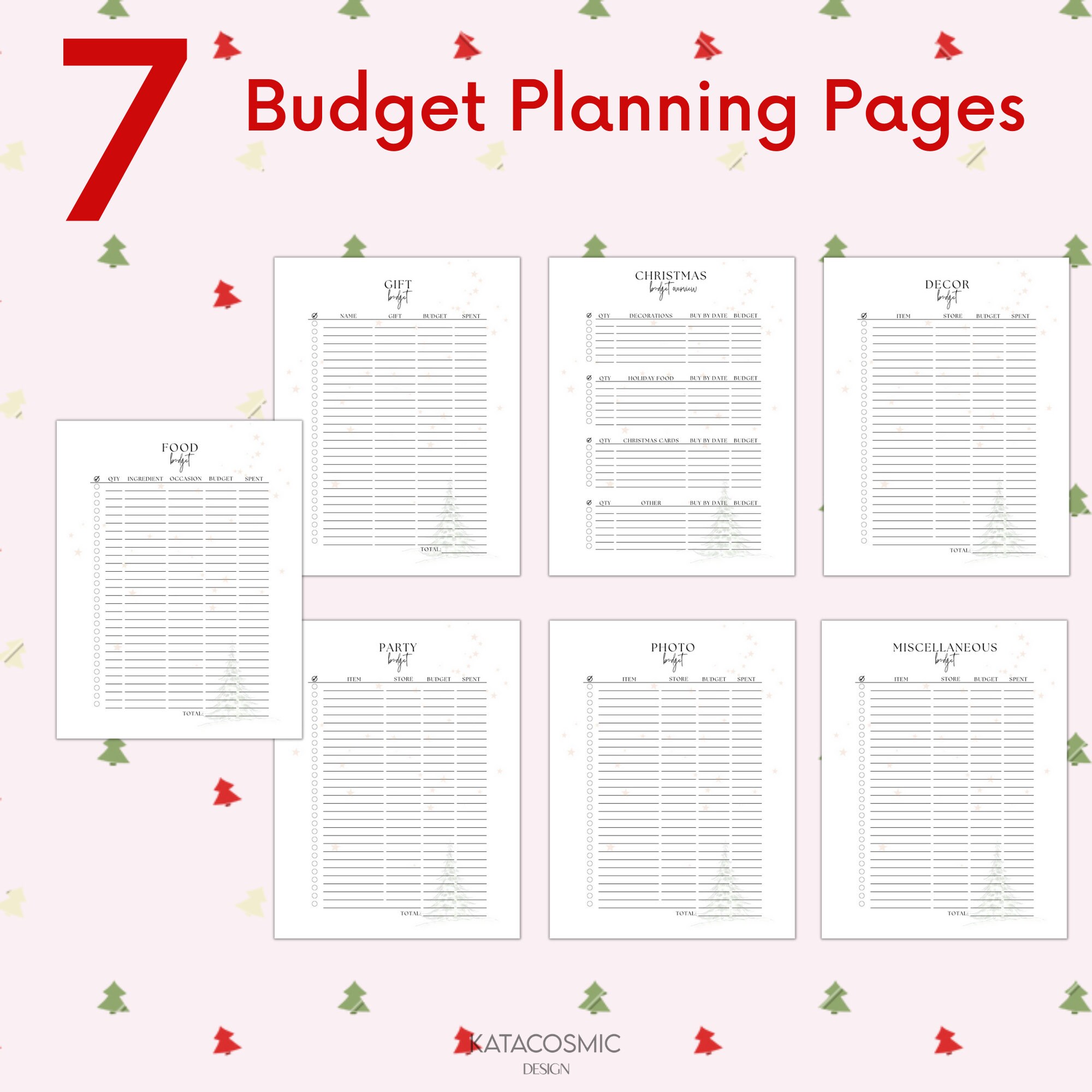 Christmas Planner Printable, Holiday Planner, Gift Budget Planner ...