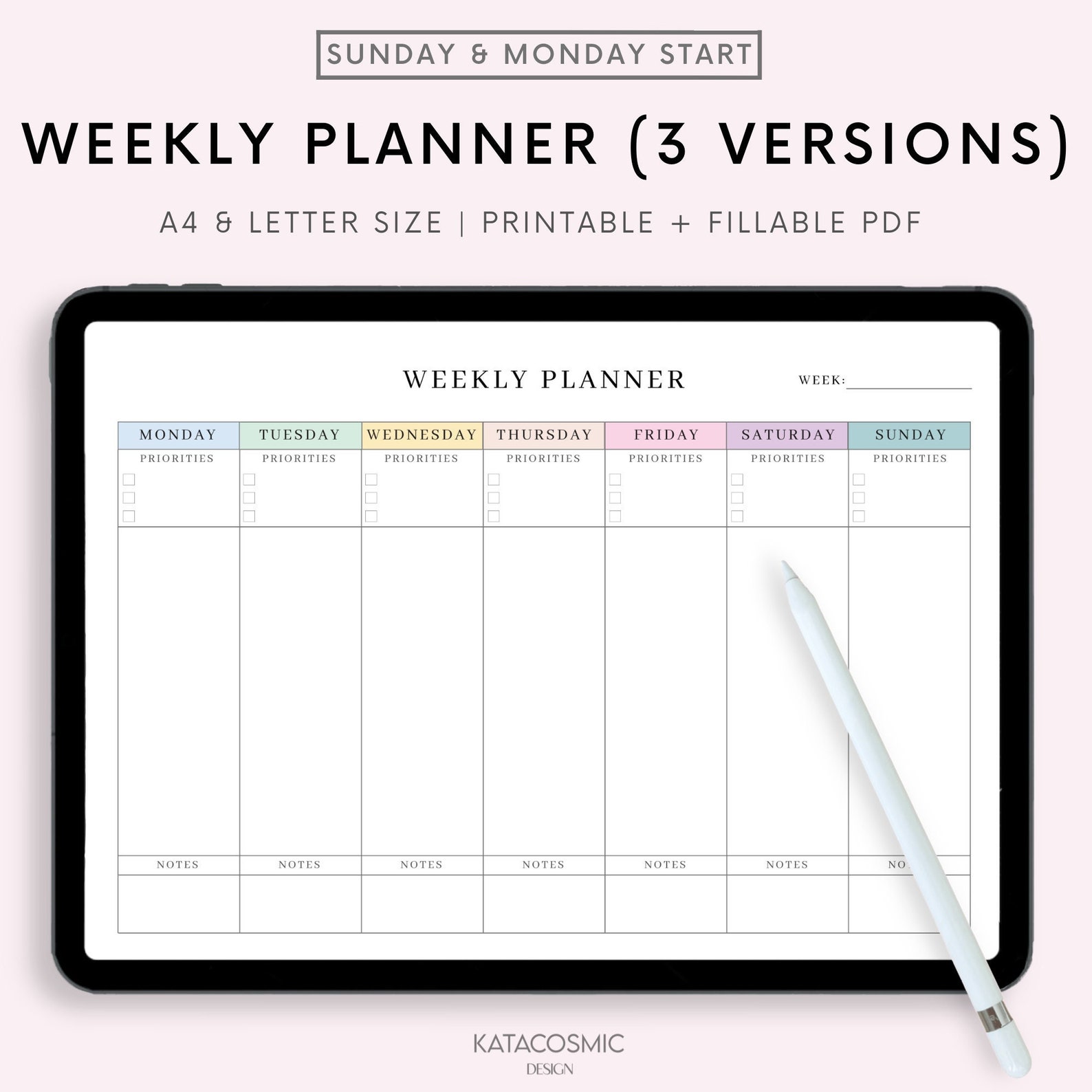 Weekly Planner Goodnotes Template Undated Weekly Planner Etsy Weekly Planner Goodnotes Template Undated Weekly Planner Etsy