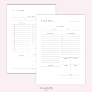 Daily Schedule, Undated Printable Daily Planner Fillable Daily to Do ...