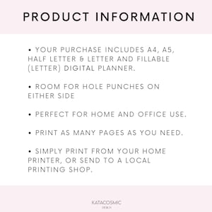 Editable Yearly Planner, Printable Yearly Overview on One Page, Year At a Glance, Undated Minimalist Planner, Calendar Template, Annual Plan image 6