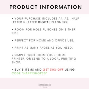 College Student Weekly Planner, Printable Student Planner, College Planner, School Planner, INSTANT DIGITAL DOWNLOAD image 9