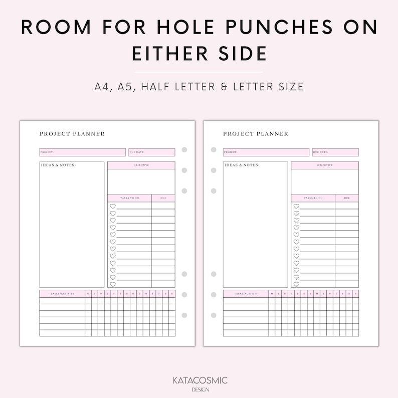 College Student Weekly Planner, Printable Student Planner, College Planner, School Planner, INSTANT DIGITAL DOWNLOAD image 7
