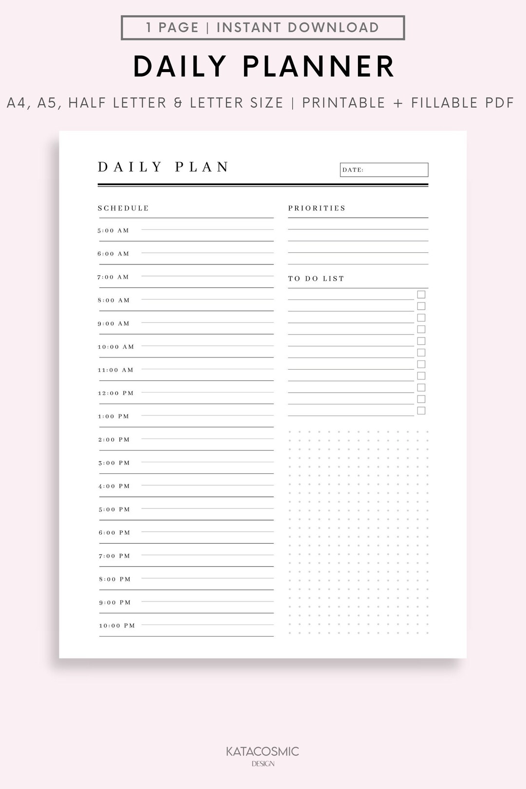 Hour Daily Planner Printable, Hourly Planner, Military Time Plan, Time Blocking Template, Work