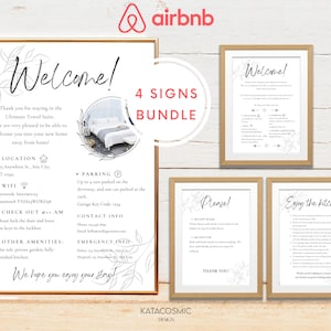 Cartello di benvenuto per gli host di Airbnb, Casa vacanze stampabile, Poster di arrivo degli ospiti, Modello per VRBO, Cose da sapere, Regole della casa sulla spiaggia, Wifi