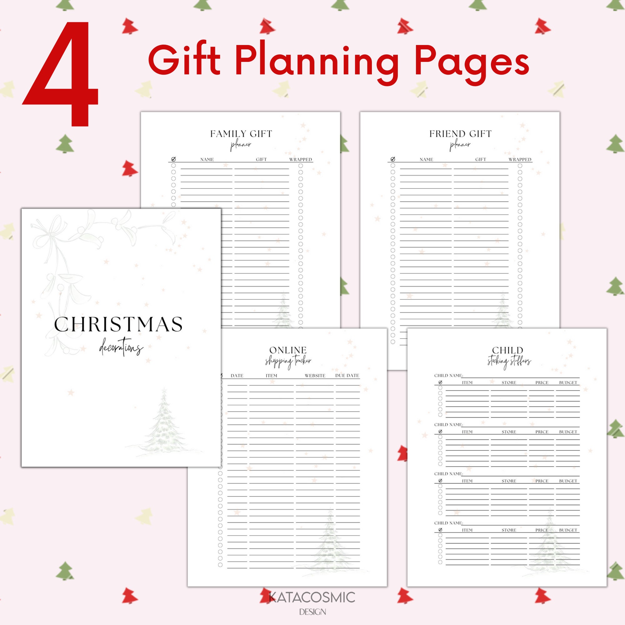 Christmas Planner Printable, Holiday Planner, Gift Budget Planner ...
