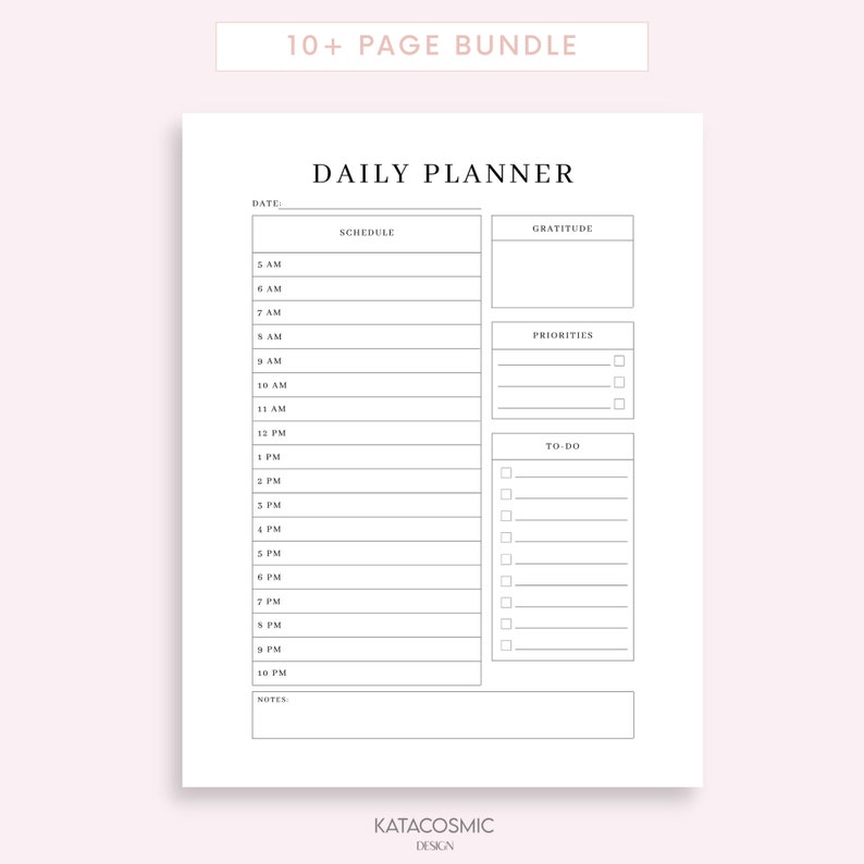 Planner Bundle Printable Daily Weekly Monthly Planner Bundle - Etsy