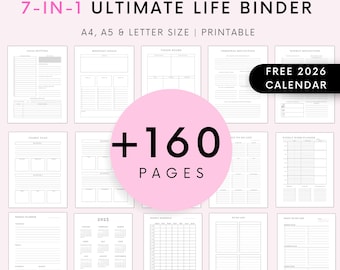 Home management binder household planner life planner printable inserts ultimate household binder planner bundle life organizer pdf pages