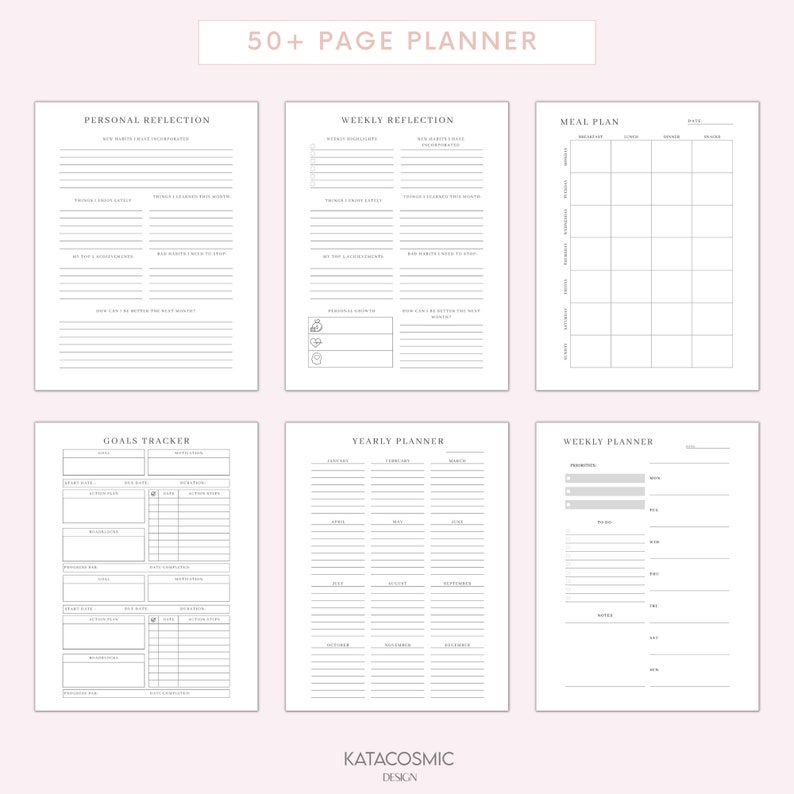 Goal Planner BUNDLE, 2024 Goals Tracker, SMART Goal Setting Kit, New ...