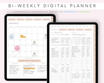 Paycheck Budget Planner, Bi Weekly Paycheck Planner, Paycheck Budget GoodNotes, Financial Planner, Monthly Budget Tracker, Spending Tracker