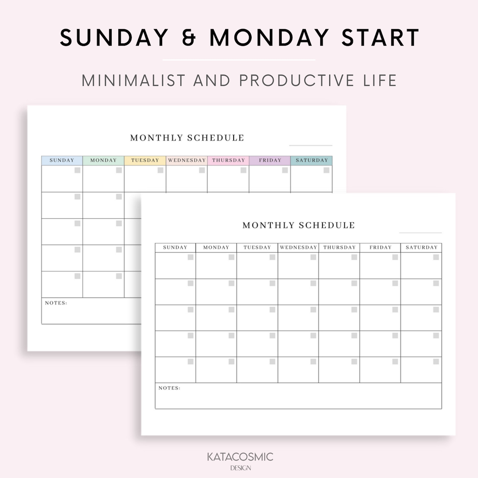 Monthly Planner Goodnotes Template Undated Monthly Planner Etsy
