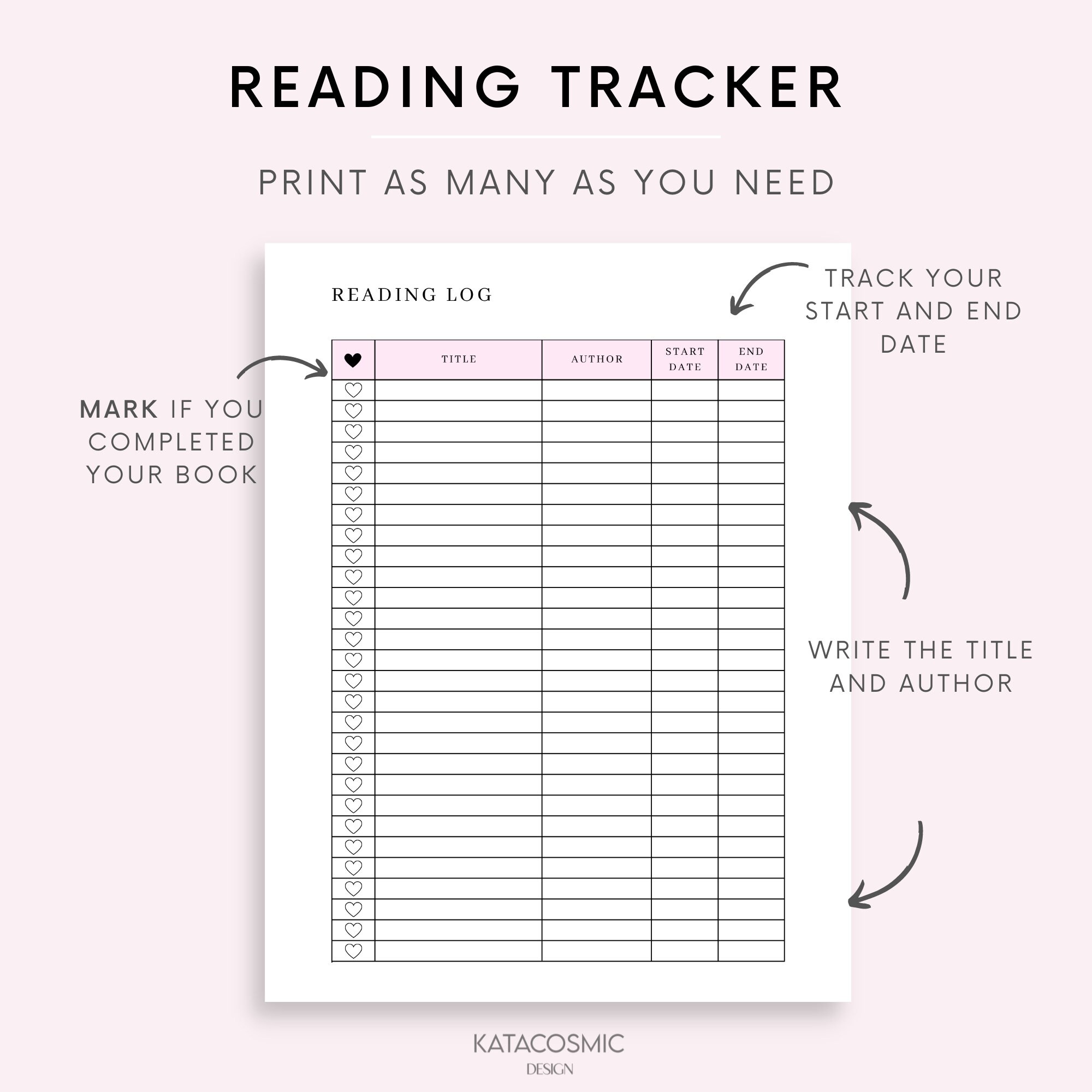 Book Tracker Printable, Bookshelf Reading Log, Books I've Read, Yearly ...