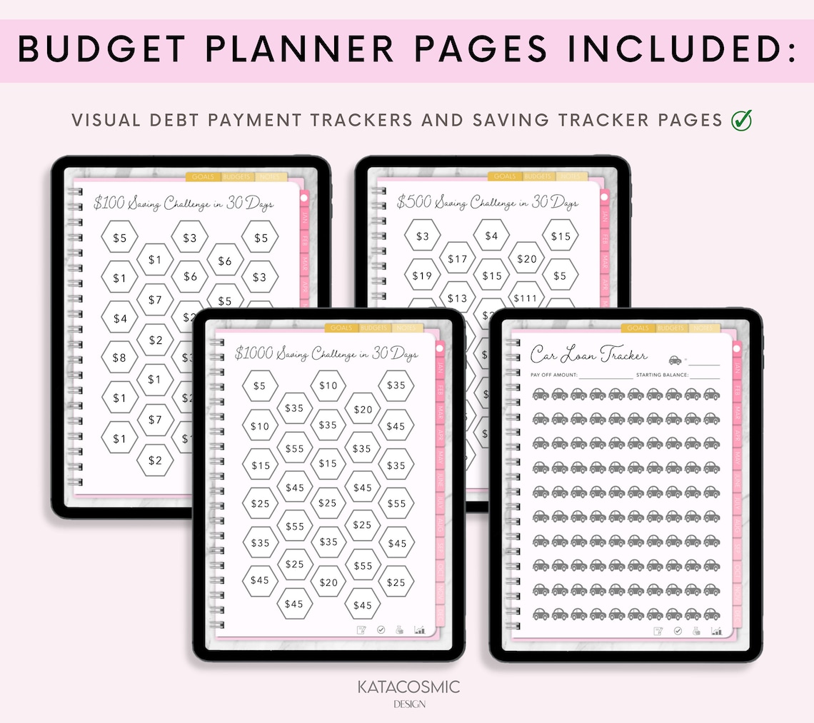 Digital Budget Planner Digital Planner Goodnotes Digital Etsy