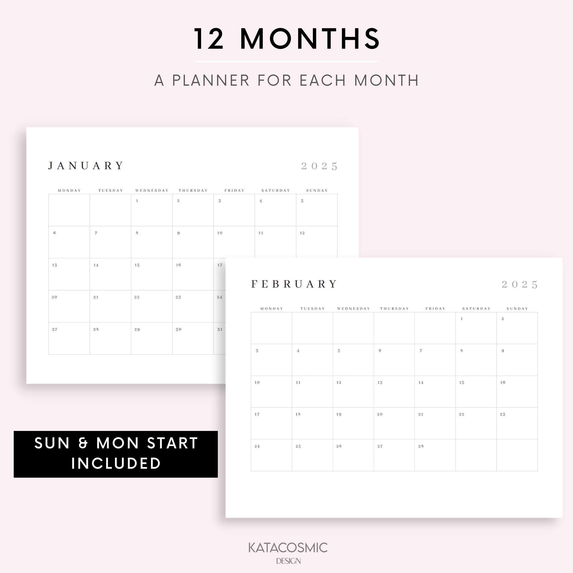 2025 Goal Planner Bundle, Daily Weekly Monthly Quarterly Yearly Goals ...