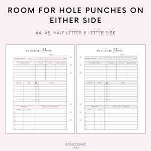 Simple Pomodoro Planner Printable | Study Session Planner ...