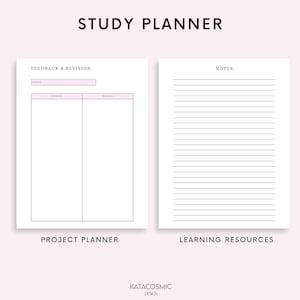 College Student Weekly Planner, Printable Student Planner, College Planner, School Planner, INSTANT DIGITAL DOWNLOAD image 5