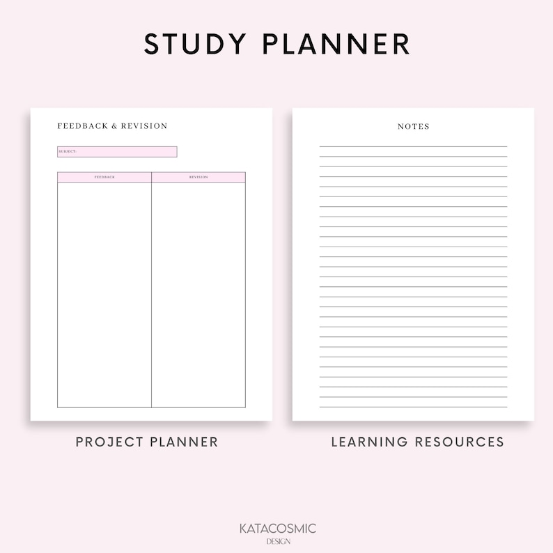 College Student Weekly Planner, Printable Student Planner, College Planner, School Planner, INSTANT DIGITAL DOWNLOAD image 5