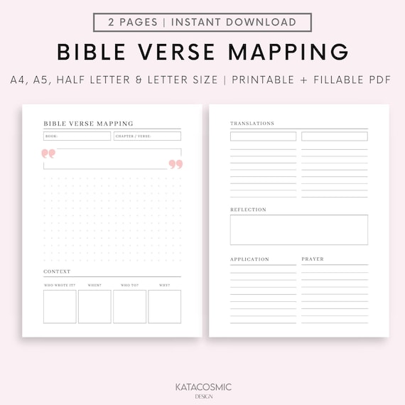 Bible Verse Mapping Printable, Bible Study Tools, Christian templates, Scripture mapping printable, Bible Journaling, Bible Scripture Women