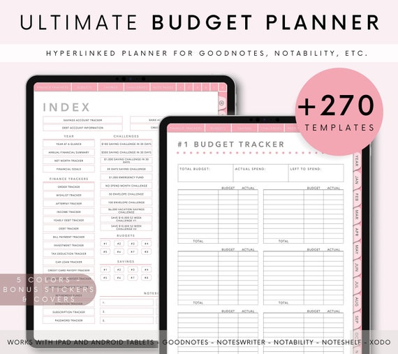 2024 Digital Budget Planner Goodnotes Budget, Tax Planner, Financial Planner, Expense Tracker, Monthly Budget Planner for iPad with stickers
