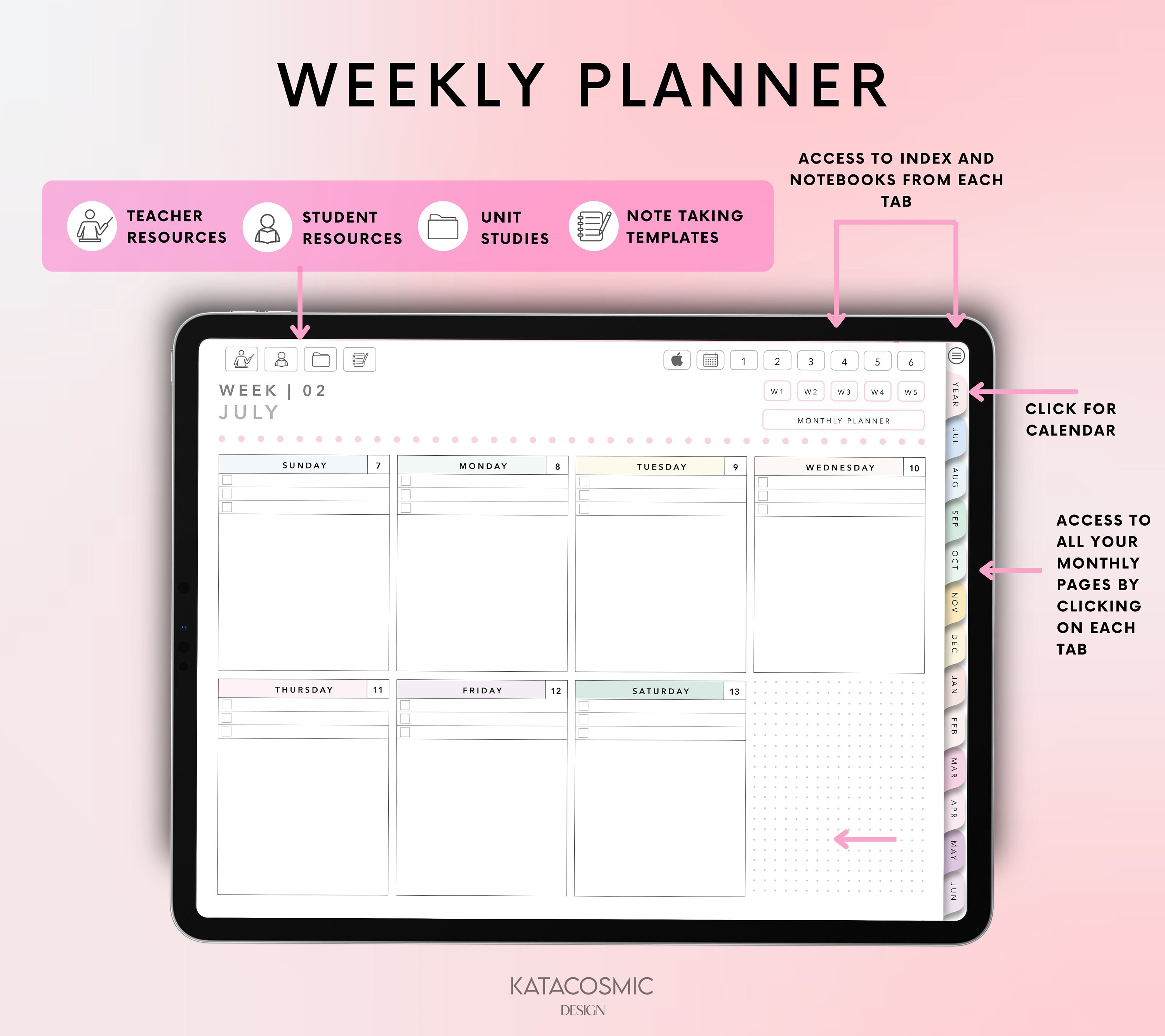 2024 2025 Digital Teacher Planner, iPad Planner, Digital Lesson Planner ...