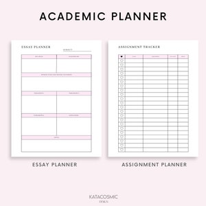 College Student Weekly Planner, Printable Student Planner, College Planner, School Planner, INSTANT DIGITAL DOWNLOAD image 2