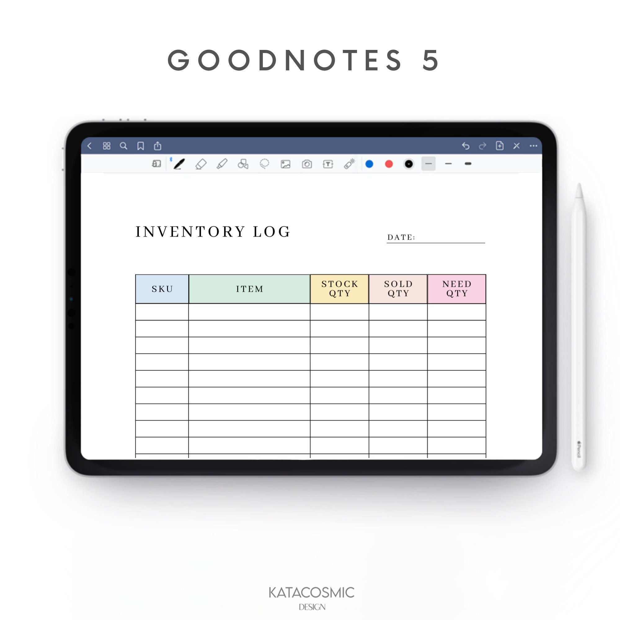 Product Inventory Form.pdf Inventory Management Form, Inventory Sheet, Small Business Organizer ...