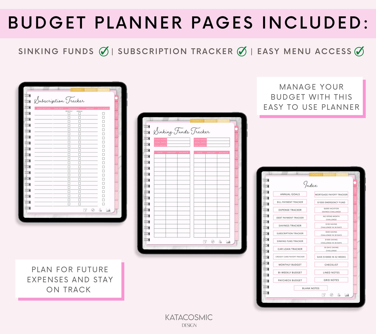 Digital Budget Planner Digital Planner Goodnotes Digital Etsy