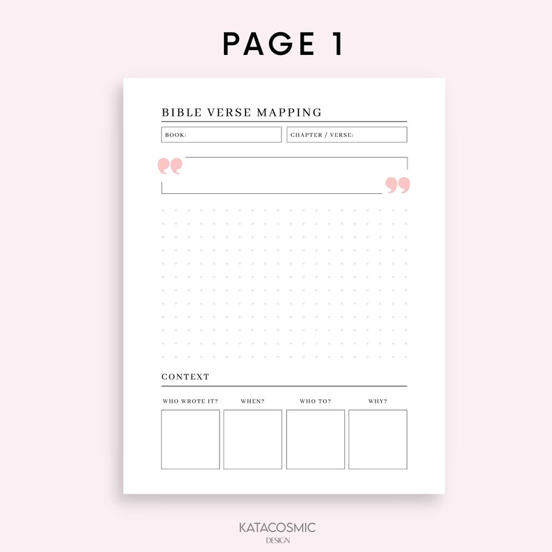 Bible Verse Mapping Printable, Bible Study Tools, Christian templates, Scripture mapping printable, Bible Journaling, Bible Scripture Women image 3