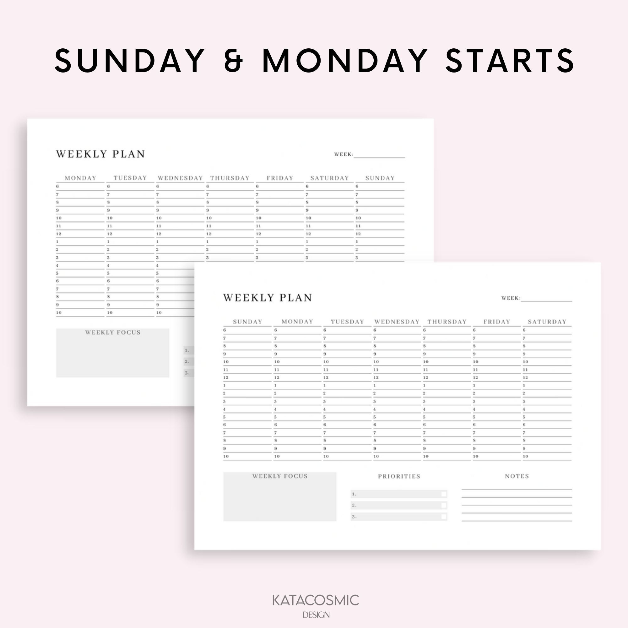 Weekly Planner Goodnote Template, Undated, Digital Planner Pdf, Cute ...