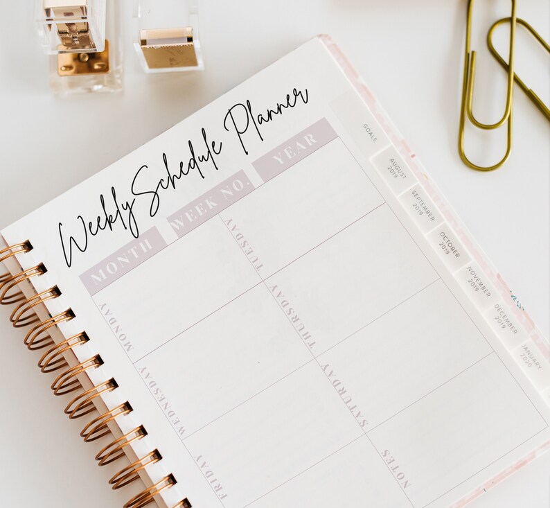 2022 Undated Weekly Planner Pages Weekly Schedule Agenda Etsy Canada