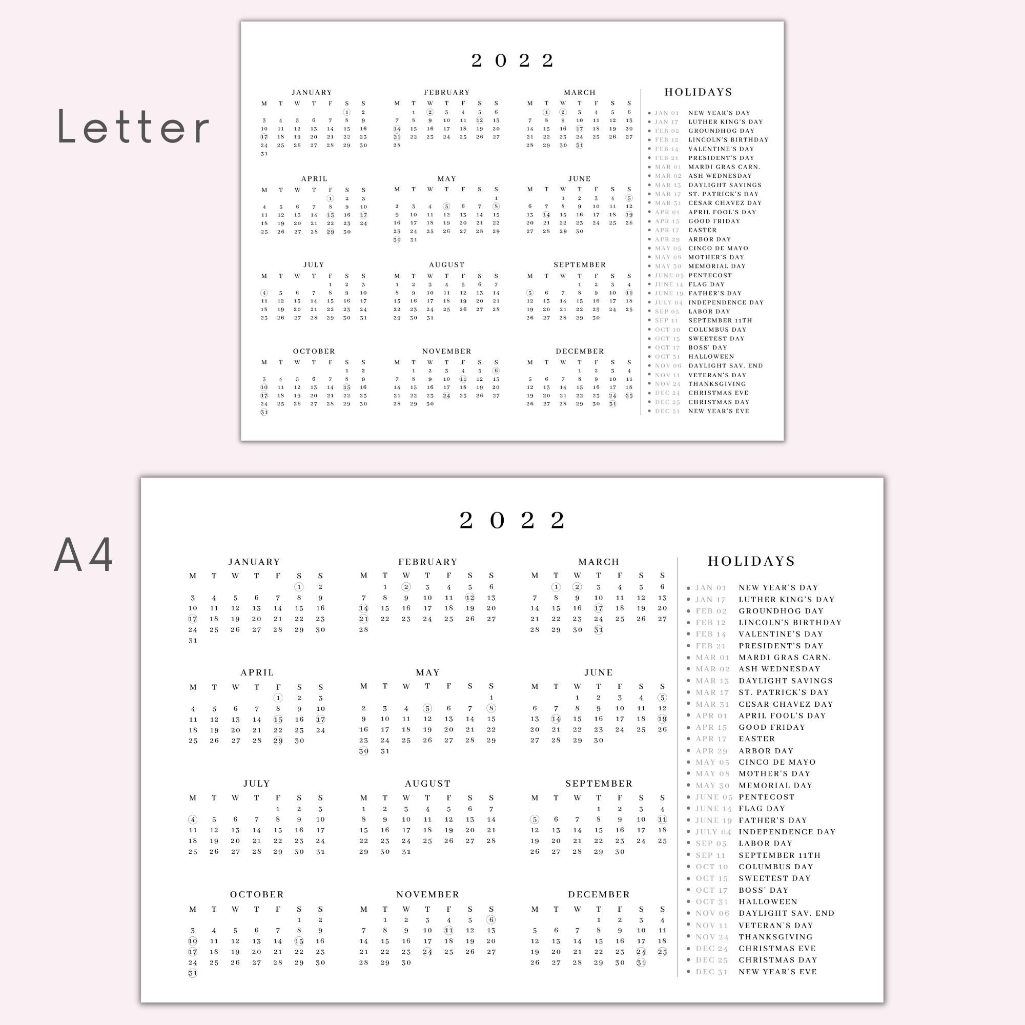 2022-year-calendar-with-holidays-on-one-page-printable-pdf-etsy