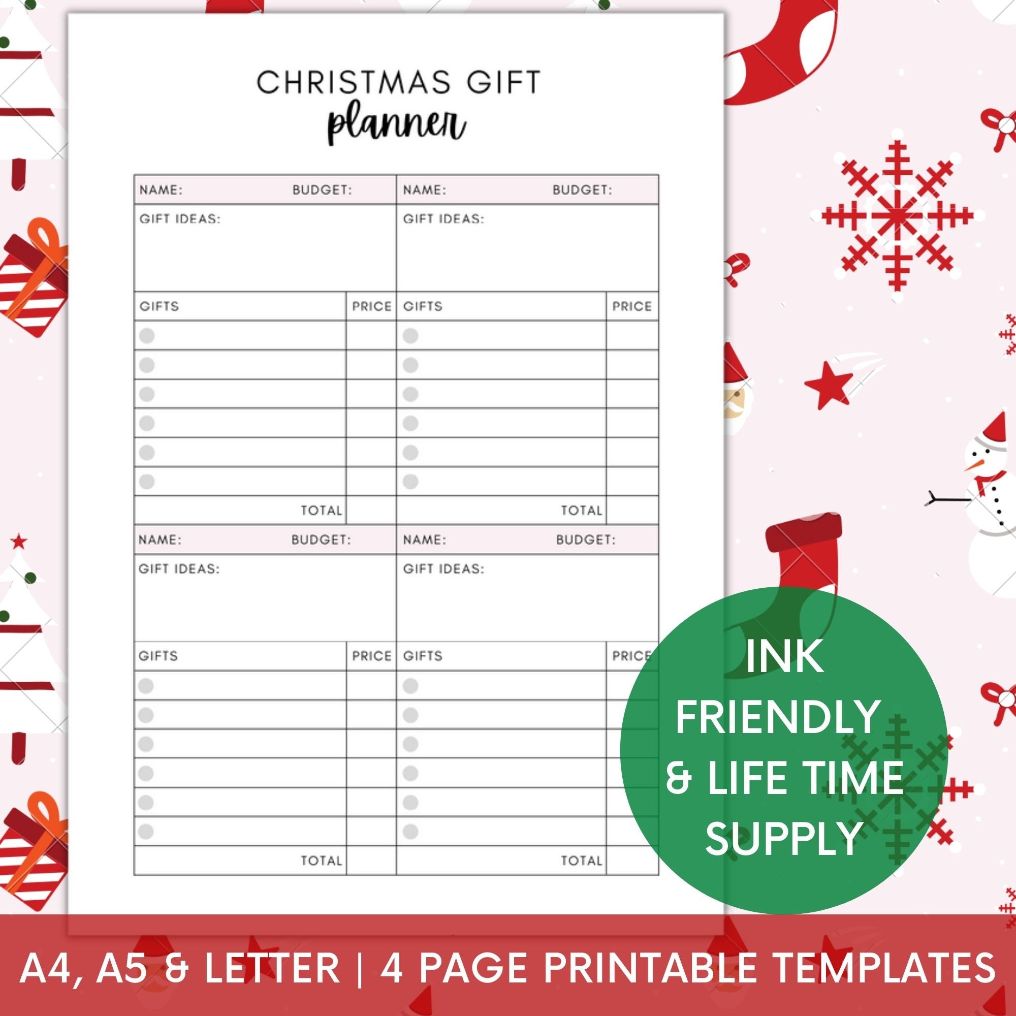 Christmas Gift List Shopping List, Best Gift Planner Printable, Xmas Purchase Tracker, Gift Giving Planner A5 Planner Insert Page, A4 Letter - Etsy christmas-gift-list-shopping-list-best-gift-planner-printable-xmas-purchase-tracker-gift-giving-planner-a5-planner-insert-page-a4-letter-etsy