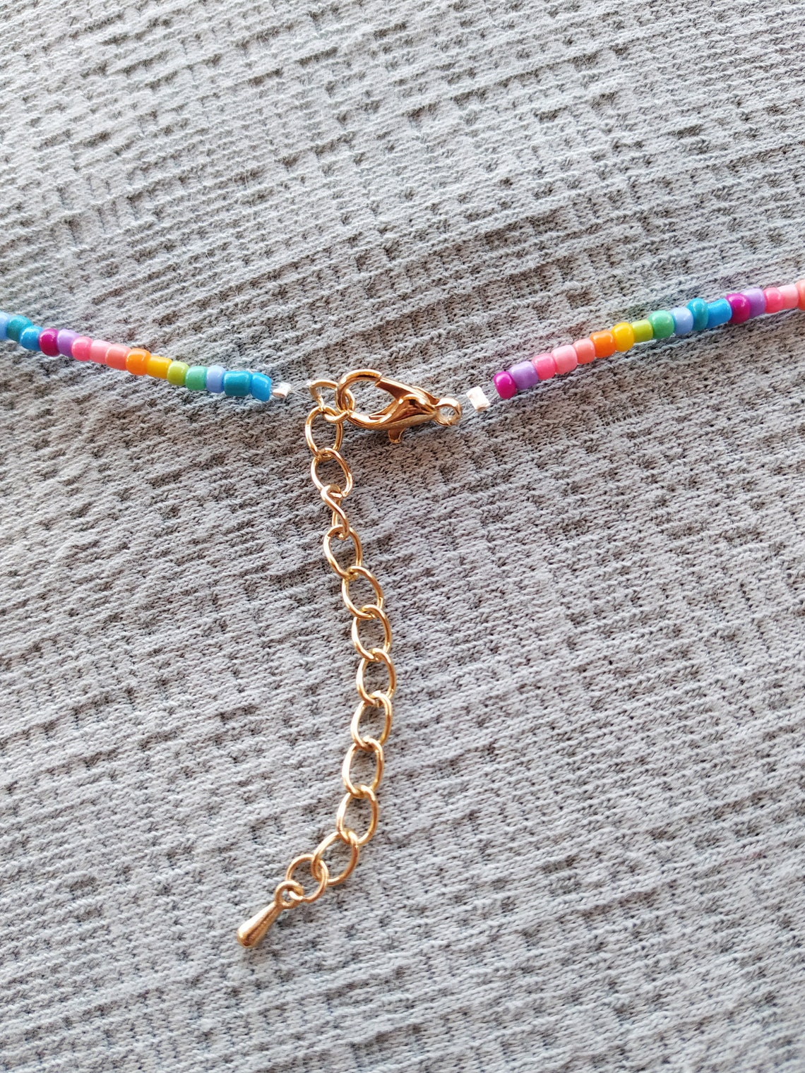 beaded smiley necklace